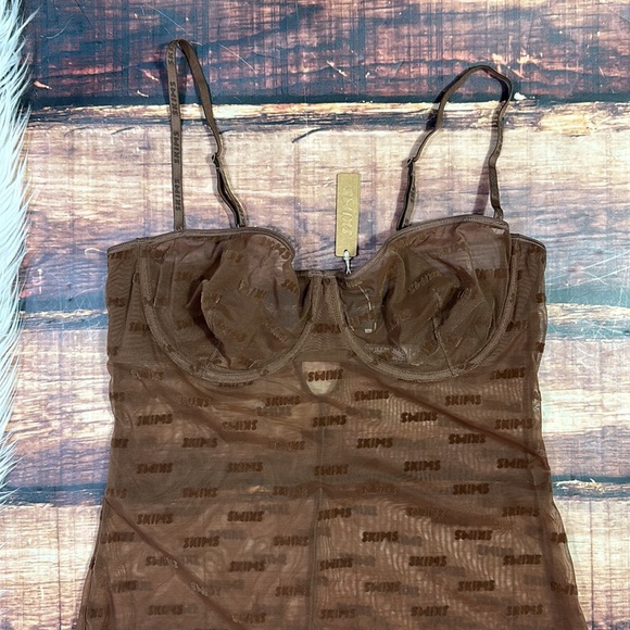 RELISTED Skims After Hours Logo Slip Dress Lingerie - Picture 6 of 14